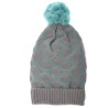 Szaro-miętowa ZIMOWA CZAPKA TYPU KRASNAL 3-6L ZIMA