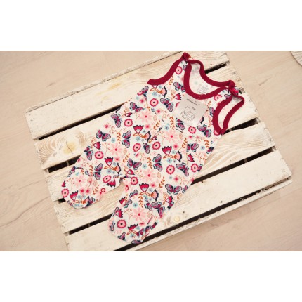 Dziewczęce ŚPIOCHY rozpinane w kroku w motyle wzór 336