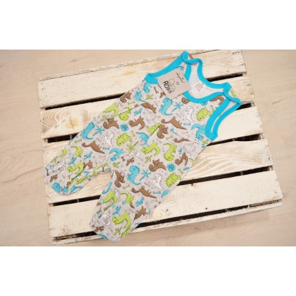 ŚPIOCHY rozpinane w kroku w dinozaury r.56-68 wzór 143