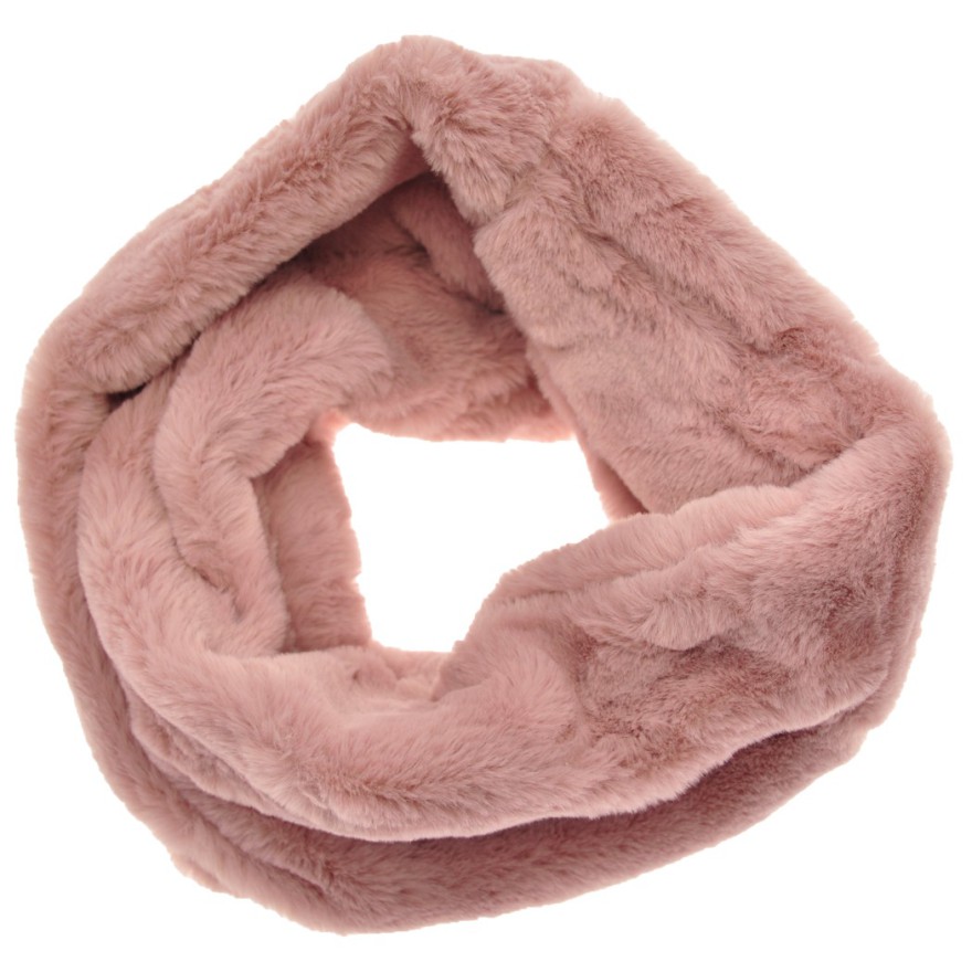 Różowy KOMIN ZIMOWY futrzany podwójny roz. uniwersalny