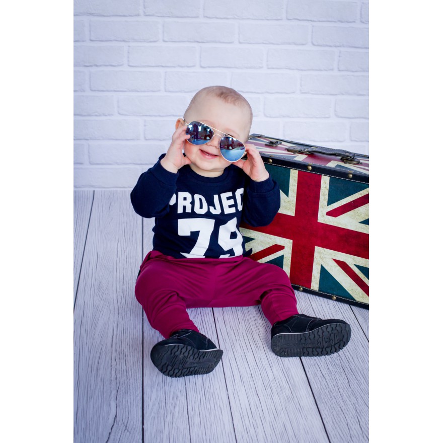 Likwidacja Bordowe spodnie bawełniane lekkie z wyciąganą gumką bezuciskowe NEON