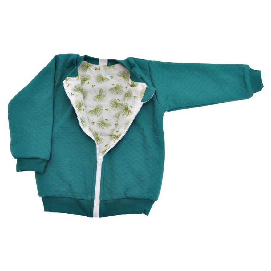 Butelkowa BLUZA BOMBERKA pikowana wiosna jesień