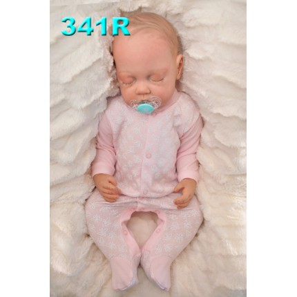 Pajac pajacyk bawełniany różowy w motyle wzór 341R