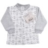 Szaro-biały KAFTANIK w misie r.56-68 KOSZULKA BAWEŁNIANA wzór 184S