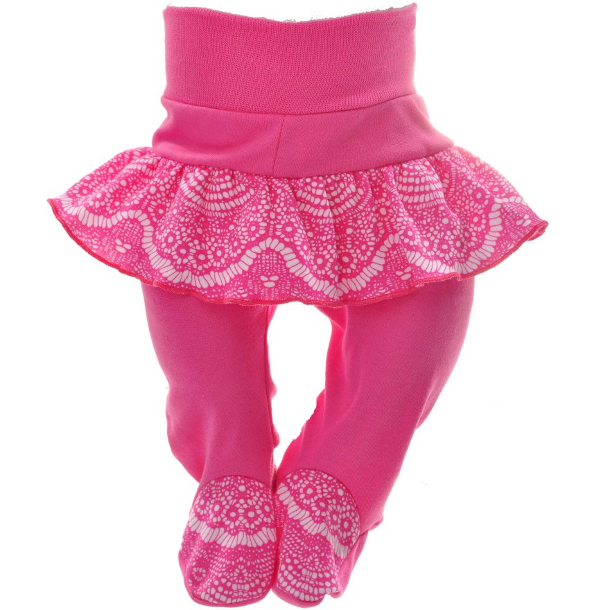 Amaranatowe PÓŁŚPIOCHY DZIEWCZĘCE Z FALBANKĄ wzór koronka1A