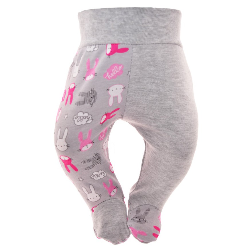 PÓŁŚPIOCHY bezuciskowe szare w króliki wzór 342S