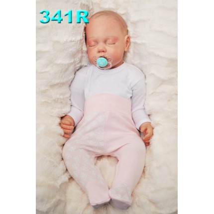 PÓŁŚPIOCHY bezuciskowe różowe w motyle wzór 341R