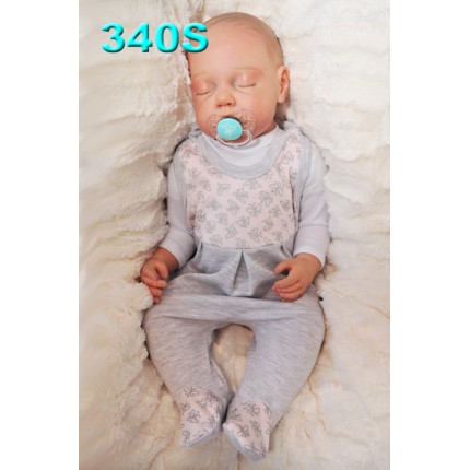 ŚPIOCHY ŚPIOSZKI bawełniane, szare z motylami, brokat wzór 340S