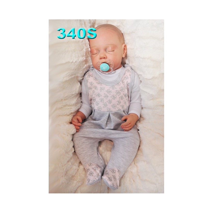 ŚPIOCHY ŚPIOSZKI bawełniane, szare z motylami, brokat wzór 340S