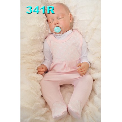 ŚPIOCHY ŚPIOSZKI bawełniane, różowe z motylami, wzór 341R