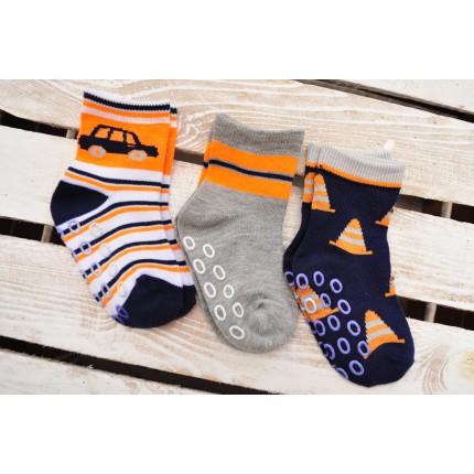 3 pary SKARPETKI ANTYPOŚLIZGOWE ABS wzór CH10