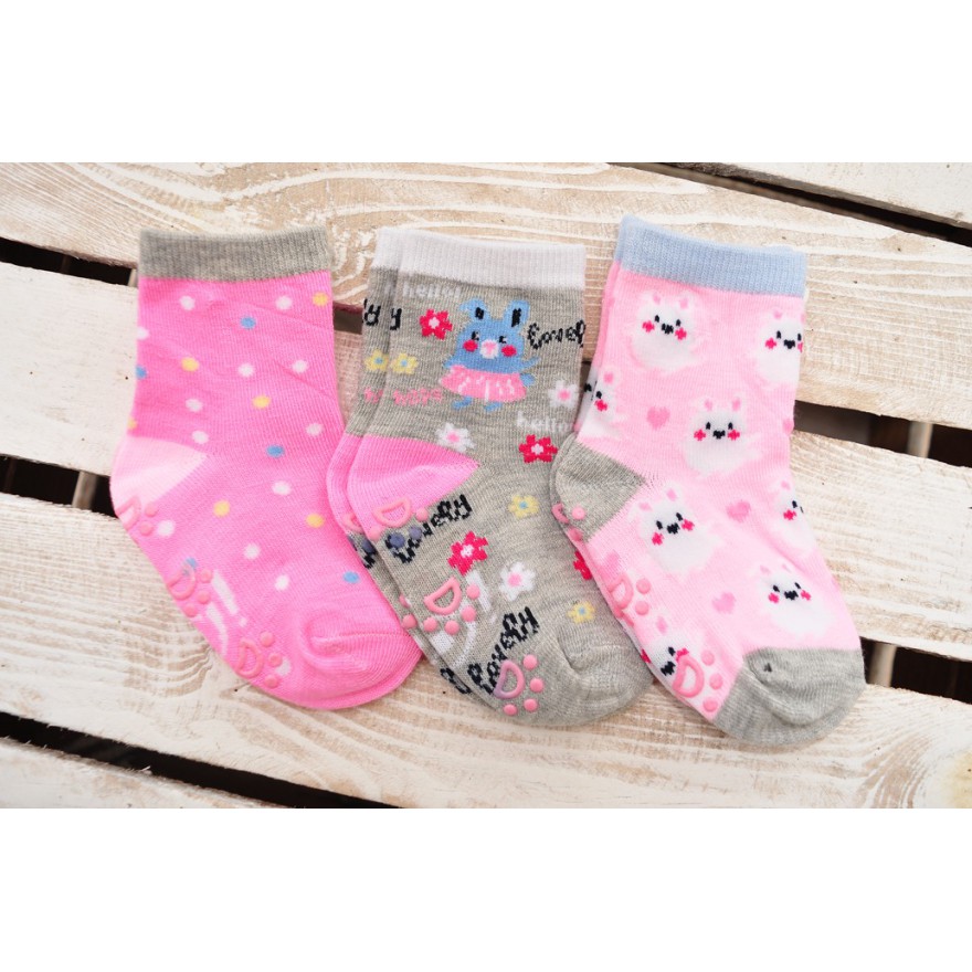 3 pary SKARPETKI ANTYPOŚLIZGOWE ABS wzór D17