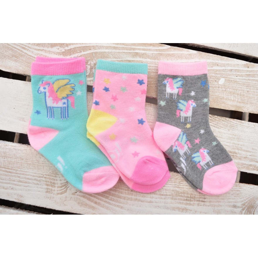 3 pary SKARPETKI dziewczęce wzór D21