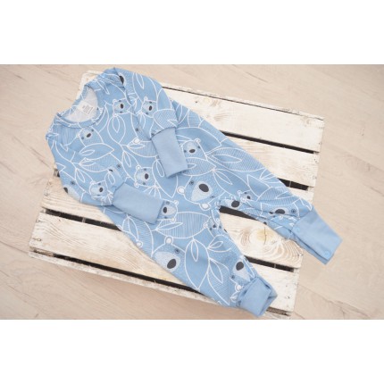 Niebieski pajac bez stópek RAMPERS w misie pajacyk rosnący wz.187N