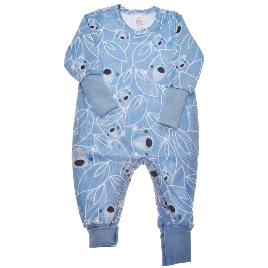 Niebieski pajac bez stópek RAMPERS w misie pajacyk rosnący wz.187N