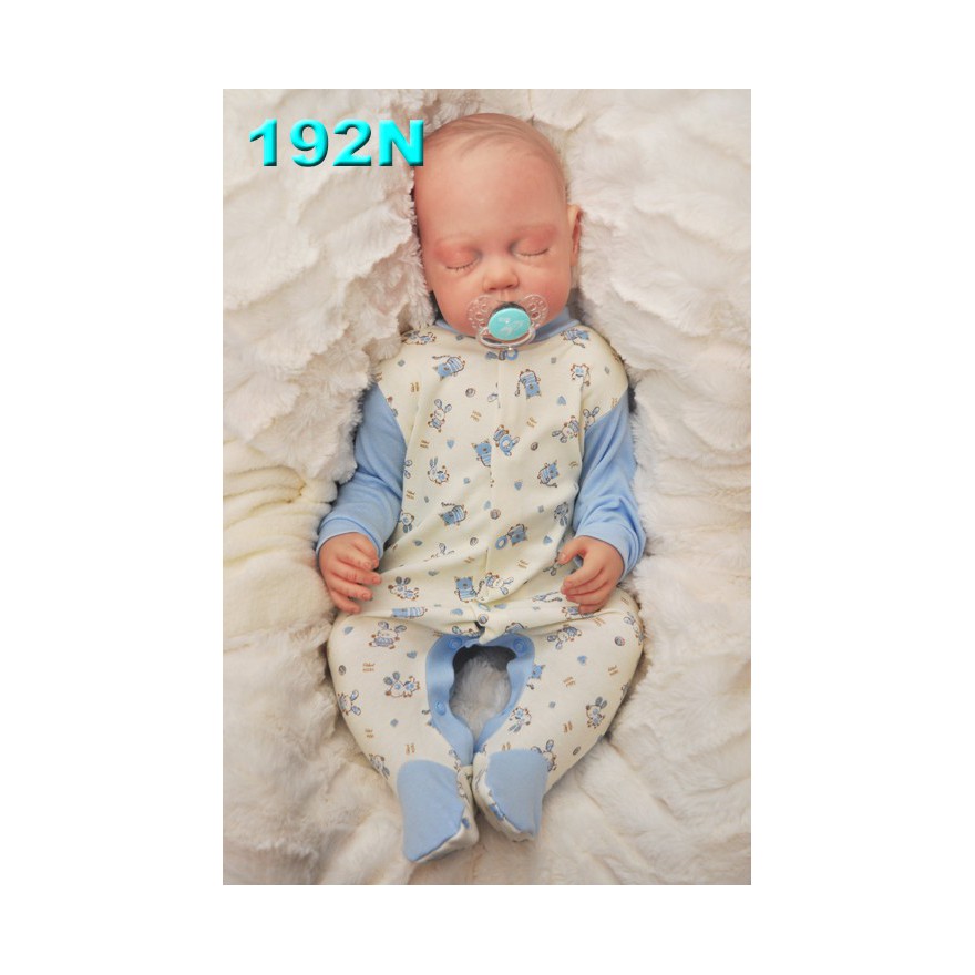 Pajac pajacyk bawełniany ecru z niebieskim w koty wzór 192N