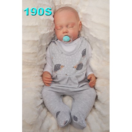 ŚPIOCHY ŚPIOSZKI bawełniane, szare w jeże, wzór 190S