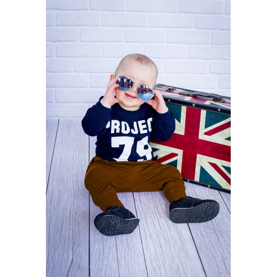 Brązowe spodnie bawełniane lekkie z wyciąganą gumką bezuciskowe NEON