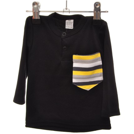 KOSZULKA POLO czarna długi rękaw BLUZKA chłopiec