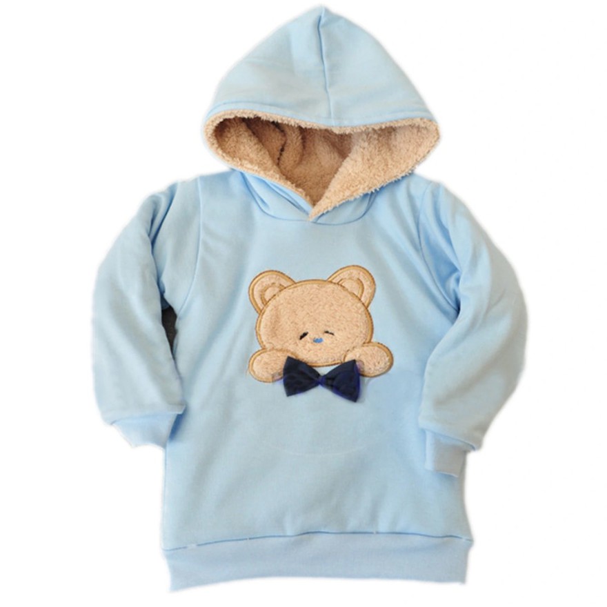 Niebieska BLUZA Z KAPTUREM na misiu