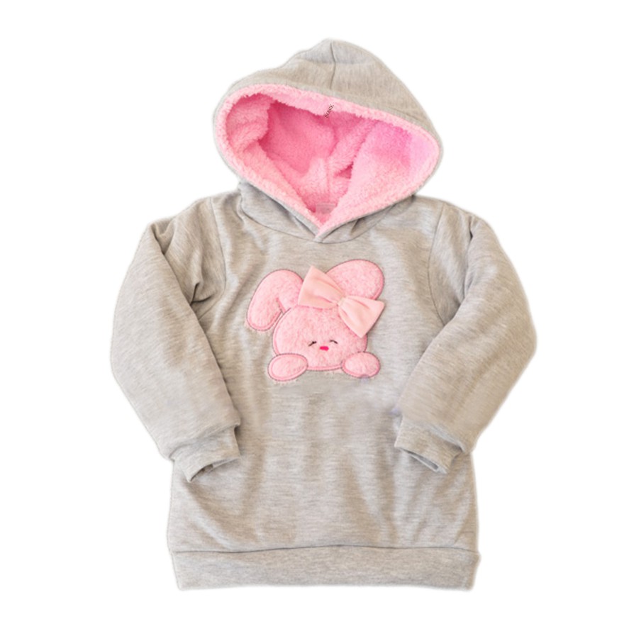 Szara BLUZA Z KAPTUREM na misiu