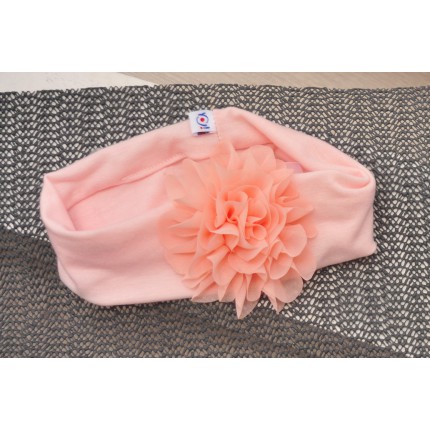OPASKA MIKA różowa opaska z dużym kwiatem rozmiar uniwersalny