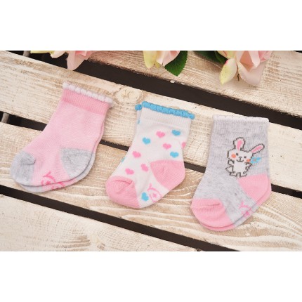 3 pary SKARPETKI bawełniane Girl wzór D23
