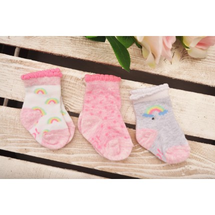 3 pary SKARPETKI bawełniane Girl wzór D24