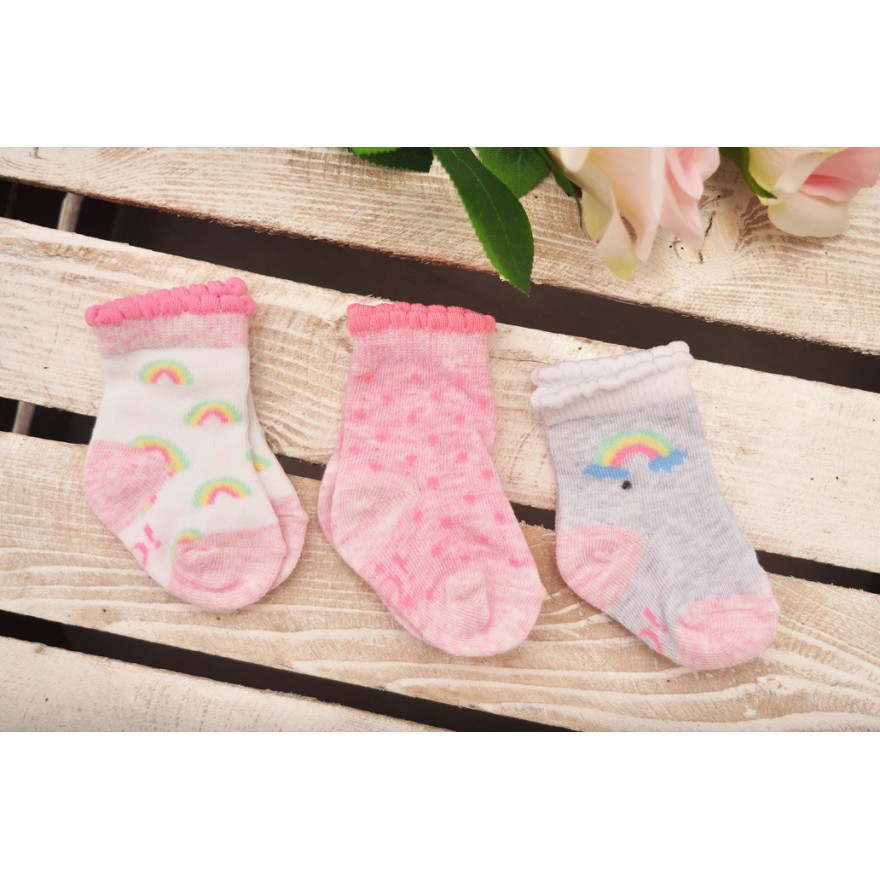 3 pary SKARPETKI bawełniane Girl wzór D24