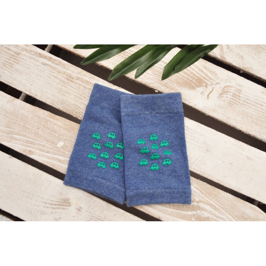 Niebieskie NAKOLANNIKI dla chłopca ABS auta DO RACZKOWANIA rozmiar uniwersalny