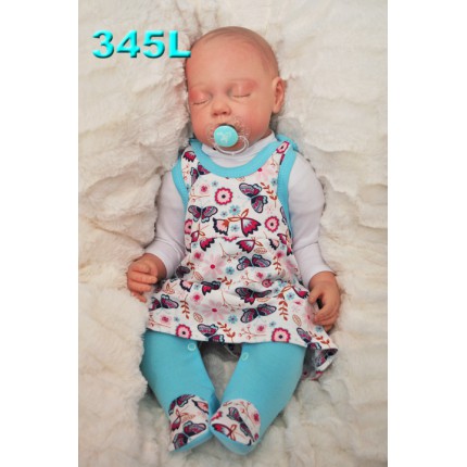 ŚPIOCHY SUKIENKA 2w1 tylko u nas! lazurowe w motyle wzór 345L