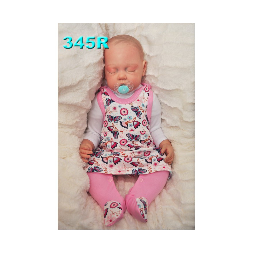 ŚPIOCHY SUKIENKA 2w1 tylko u nas! różowe w motyle r.56-74 wzór 345R