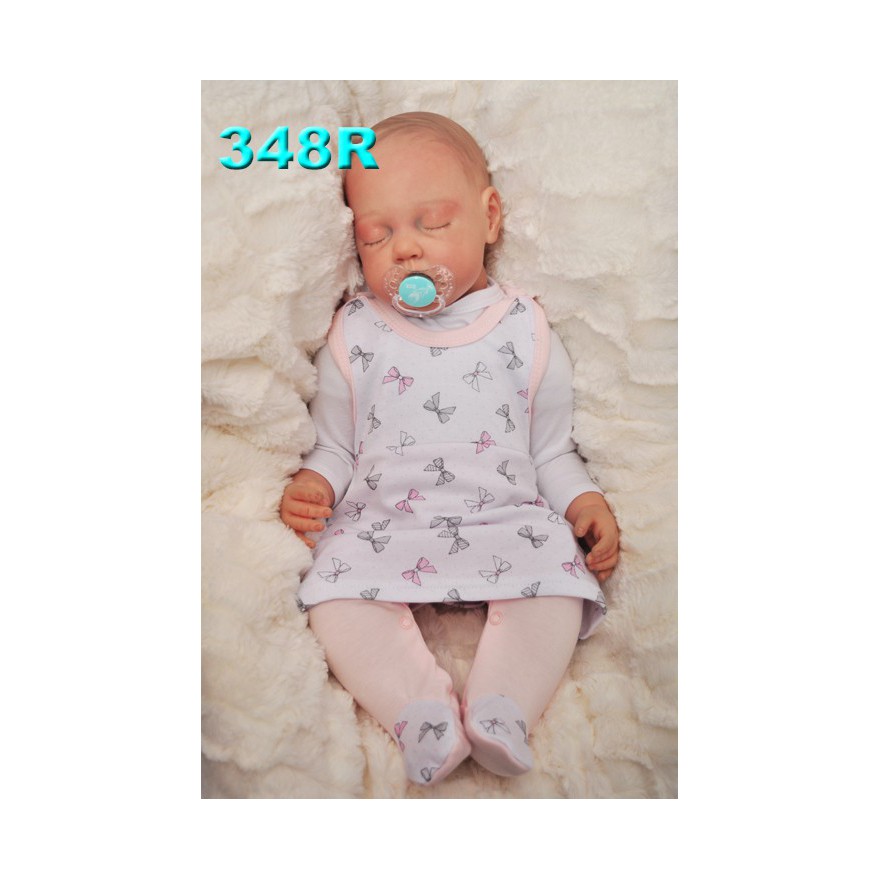 ŚPIOCHY SUKIENKA 2w1 tylko u nas! pudrowe w kokardki wzór 348R