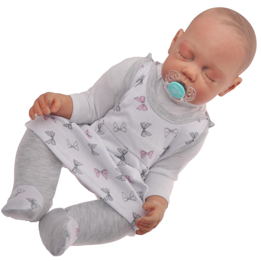 ŚPIOCHY SUKIENKA 2w1 tylko u nas! szare w kokardki wzór 348S