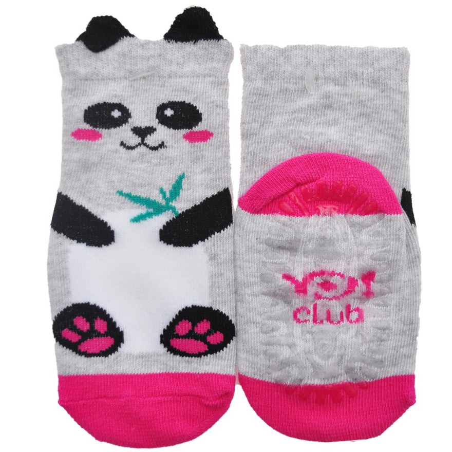 Skarpetki bawełniane PANDA skarpety dziewczęce z silikonem