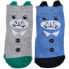 2 pary SKARPETKI bawełniane ZWIERZAKI skarpety uszy 3D dla chłopca wzór 1CH