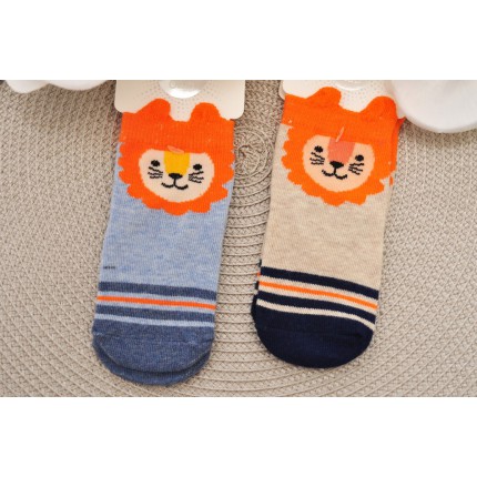 2 pary SKARPETKI bawełniane ZWIERZAKI skarpety uszy 3D dla chłopca wzór 3CH