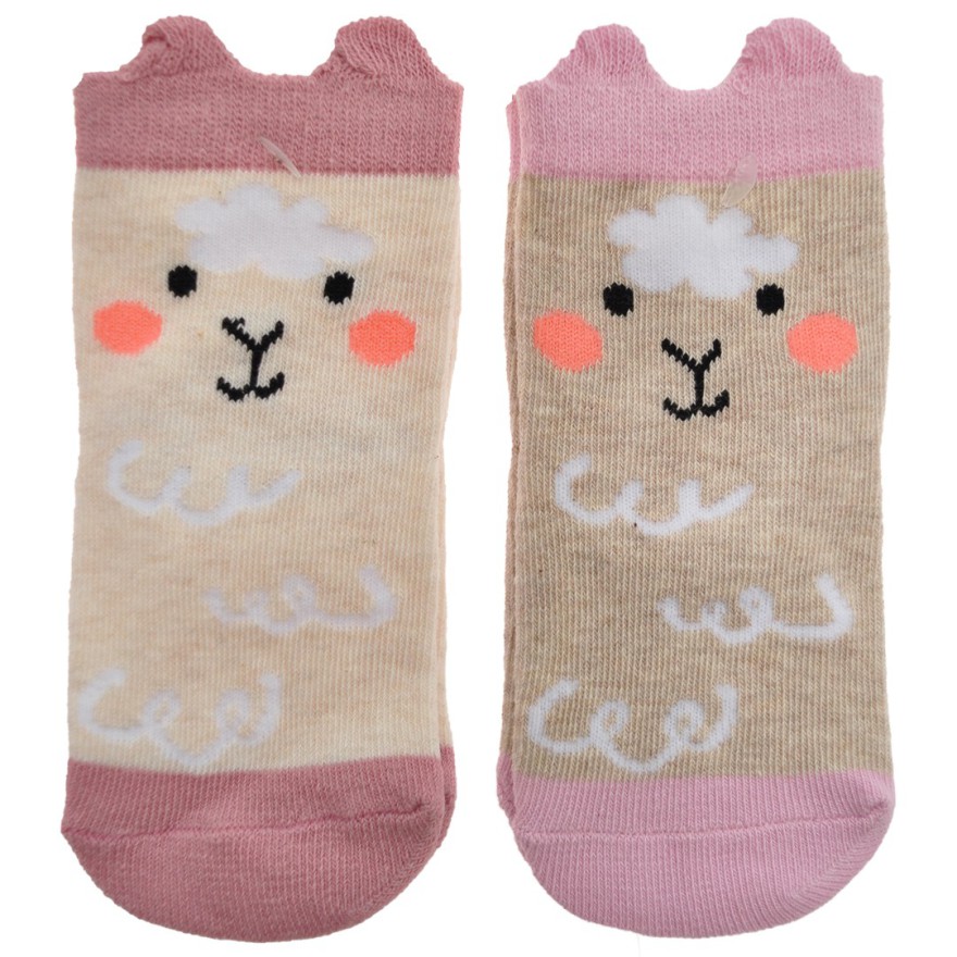 2 pary SKARPETKI bawełniane ZWIERZAKI skarpety uszy 3D dziewczęce wzór 3DZ