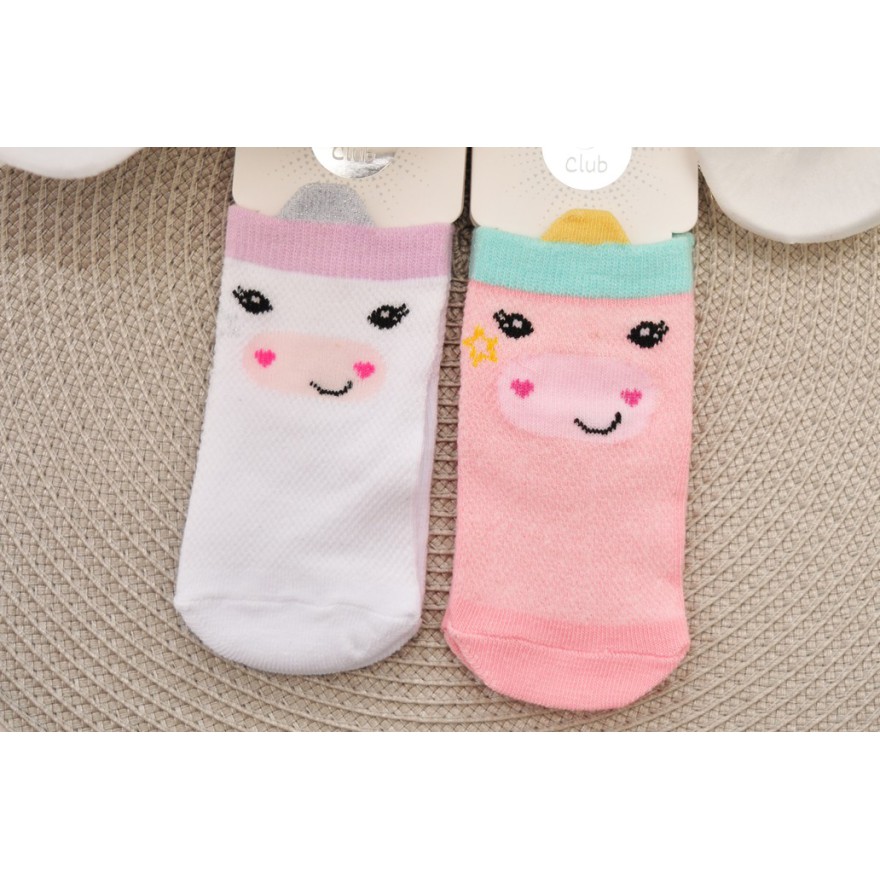 2 pary STOPKI skarpetki letnie ZWIERZAKI skarpety 3D dziewczęce wzór ażur1D