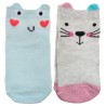 2 pary STOPKI skarpetki letnie ZWIERZAKI skarpety 3D dziewczęce wzór ażur2D