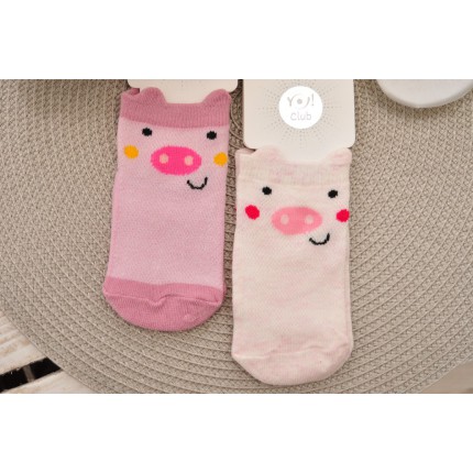 2 pary STOPKI skarpetki letnie ZWIERZAKI skarpety 3D dziewczęce wzór ażur3D