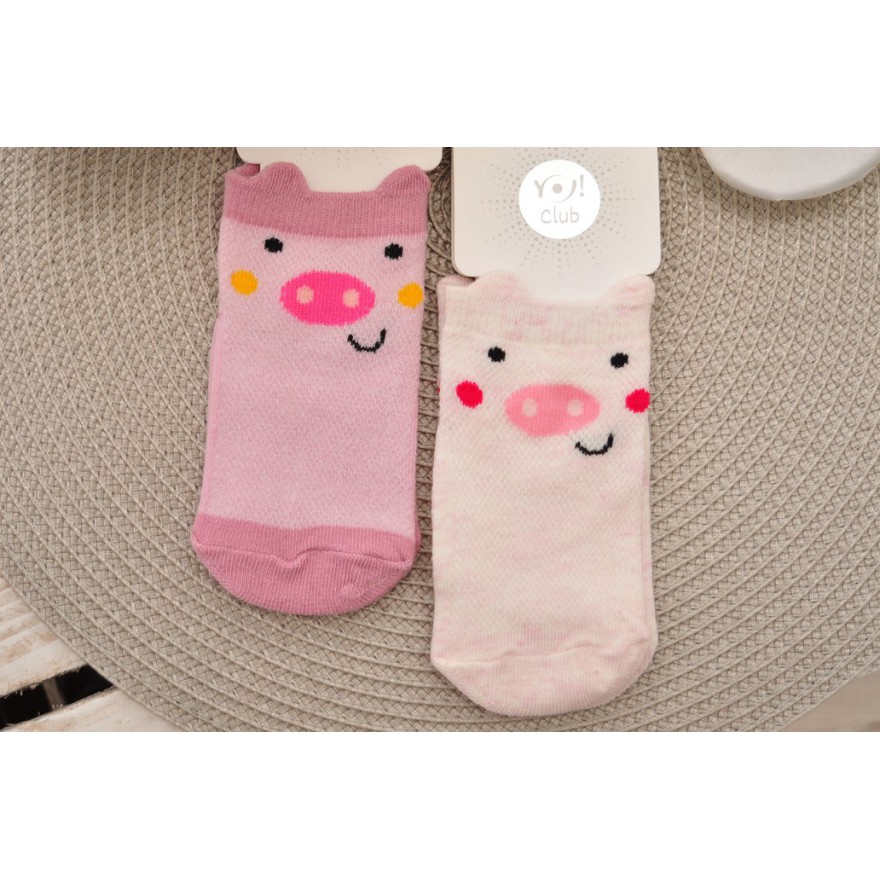 2 pary STOPKI skarpetki letnie ZWIERZAKI skarpety 3D dziewczęce wzór ażur3D