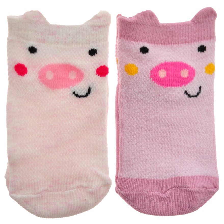 2 pary STOPKI skarpetki letnie ZWIERZAKI skarpety 3D dziewczęce wzór ażur3D