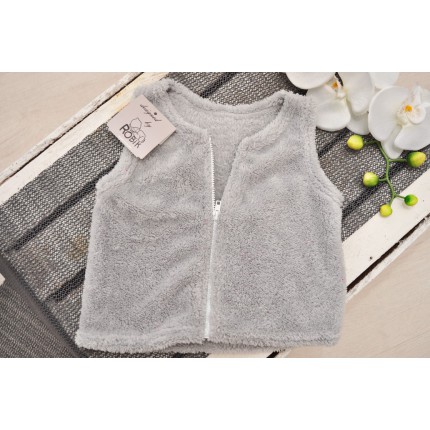 Szara KAMIZELKA MIŚ bezrękawnik wiosna jesień