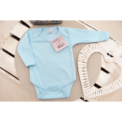 Błękitne BODY z długim rękawem