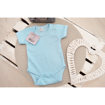 Błękitne body krótki rękaw