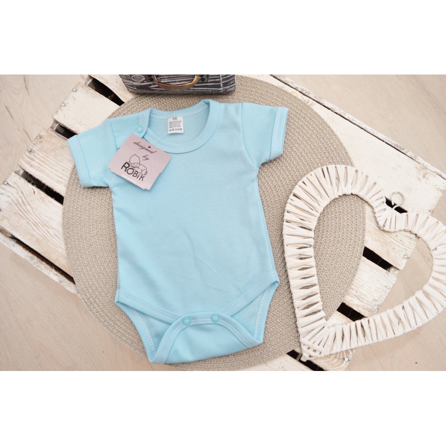 Błękitne body krótki rękaw