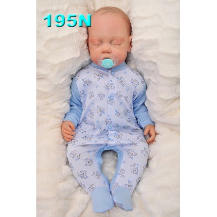 Pajac pajacyk bawełniany niebieski w misie KOALA wzór 195N