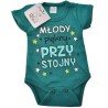 Butelkowe BODY MŁODY PIĘKNY PRZYSTOJNY krótki rękaw wzór 612kr