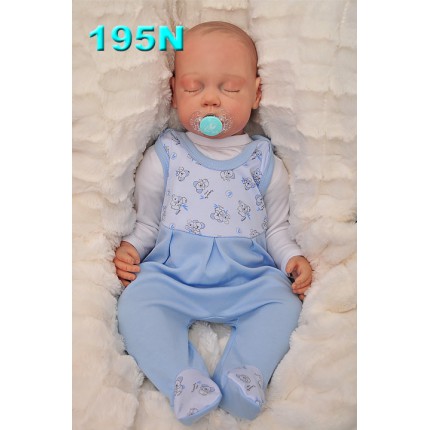 ŚPIOCHY ŚPIOSZKI bawełniane, niebieskie w misie koala, wzór 195N